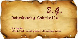 Dobránszky Gabriella névjegykártya