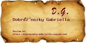 Dobránszky Gabriella névjegykártya